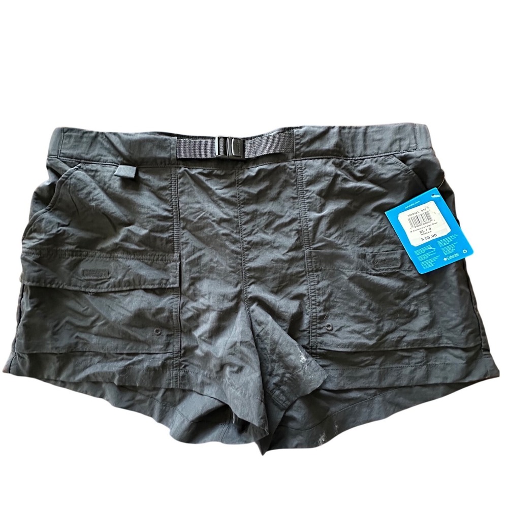 Columbia Summerdry Cargo Shorts Womens XL Black‎ Hiking Water Omni-Shade 1933521